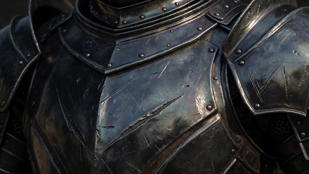 Arthur's Legacy Premium Dark Metallic Armor Texture Background